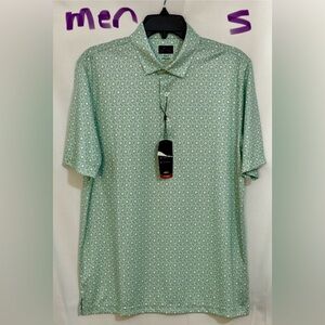 Greg Norman Collection Mint Patterned Polo